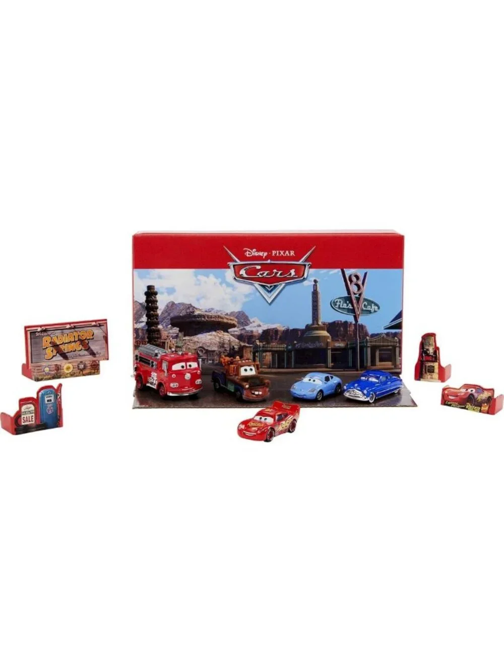 Collectible 5-Pack Toy Cars Set with Fire Truck - Disney Pixar Radiator Springs